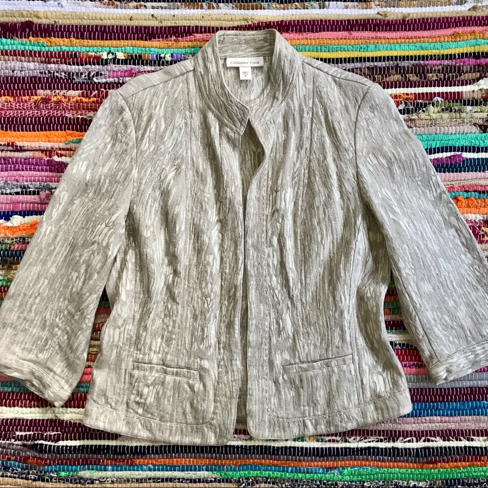 Coldwater Creek ~ Tan textured jacket